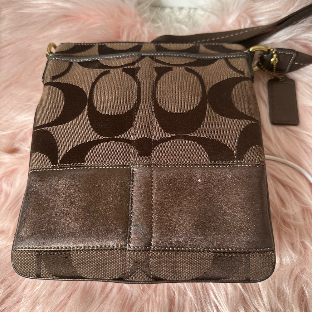 Coach Brown Signature Crossbody Bag